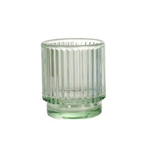 حامل شموع زجاجي ملون للزينة المركزية للطاولة، وعاء للشموع الصغيرة - Product Image 5