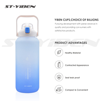 Gourde YIBEN avec couvercle à paille, pour le sport, la course à pied, avec logo personnalisé, bouteille d'eau sportive