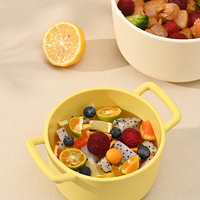 Couvercle en silicone à double oreille moderne et créatif pour soupe et marmites vert gris jaune cuiseur à induction OEM ODM compatible avec un usage domestique