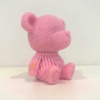 Benutzer definierte Luxus rosa Bären form handgemachte Duft kerze mit Soja Wachs Baumwolle Wick Bulk für Home Decoration Valentinstag Geschenk
