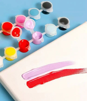 Ensemble de peinture acrylique 6 couleurs de haute qualité pour l'art de fenêtre de bricolage pour papier sur toile capacité de 3ml prix bas tous types de projets de peinture