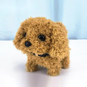 Đồ chơi chó điện tử mô phỏng chó biết đi, sủa, vẫy đuôi, có công tắc ở dưới, đồ chơi nhồi bông, đồ chơi chó sủa - Product Image 2