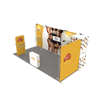 Stand d'exposition modulaire en aluminium SEG 10x20 pieds, tissu tendu, personnalisé, portable, assemblage rapide, stand d'exposition pour salon professionnel