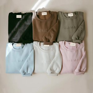 OEM Ensembles <span class=keywords><strong>de</strong></span> vêtements assortis pour maman et fils avec logo personnalisé Ensembles <span class=keywords><strong>de</strong></span> vêtements pour maman et moi 100% coton <span class=keywords><strong>Ensemble</strong></span> <span class=keywords><strong>de</strong></span> vêtements pour filles teints en tissu uni pour adultes - Product Image 6