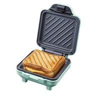 Mini gaufrier électrique – Double plaque antiadhésive sans PFAS, contrôle automatique de la température, design compact, surface froide au toucher