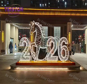 Lampes à lettres LED avec cadre métallique pour Noël, le Nouvel An, les festivals, l'entrée d'hôtel et la décoration d'événements festifs - Product Image 4