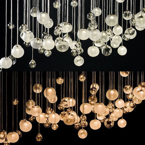 <span class=keywords><strong>Lustre</strong></span> PM Long Hotel avec boules de <span class=keywords><strong>verre</strong></span> blanches, élégant <span class=keywords><strong>lustre</strong></span> en <span class=keywords><strong>verre</strong></span> blanc et luminaires suspendus pour escalier - Product Image 4