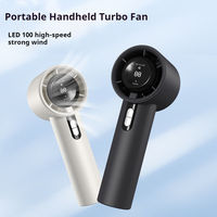 Ventilateur portable électrique mini turbo Longbank, nouvelle vente en gros, haute vitesse, 1-100 niveaux de vent, en plastique, rechargeable par USB