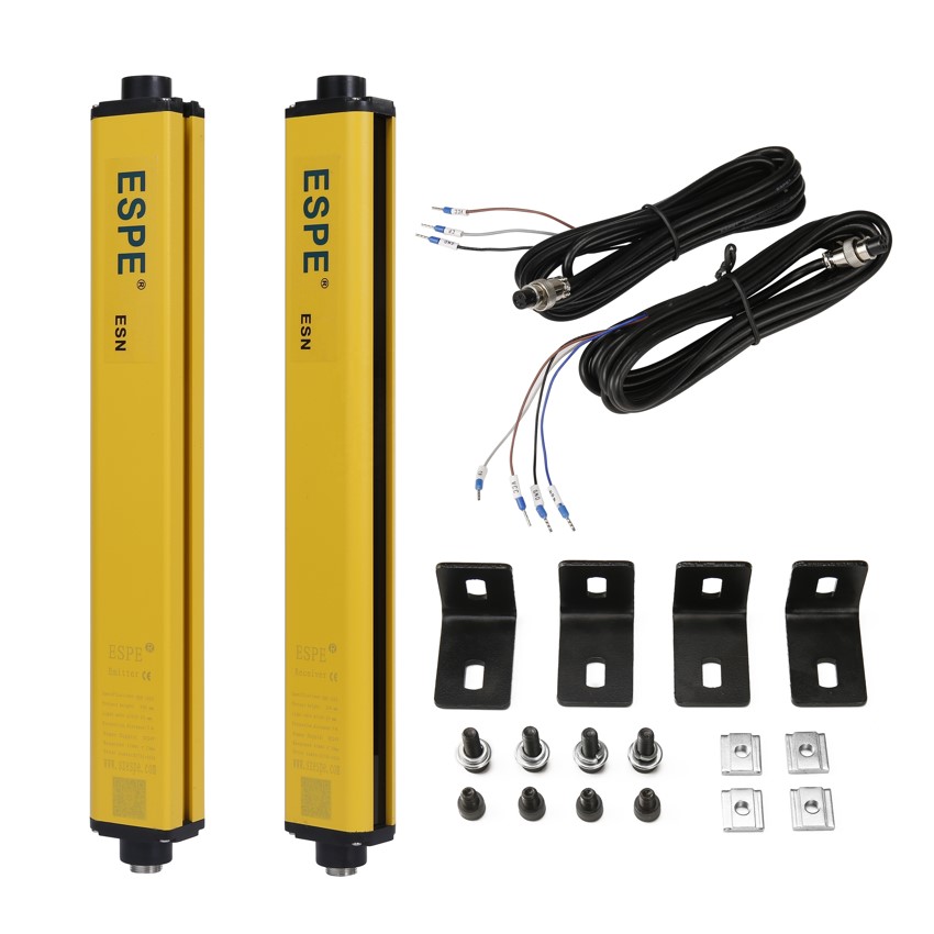 ESN0810 Photosensitive Relay Output Security Barrier Industrial Finger Protection Safety Light Curtain Sensor