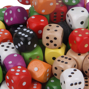 16mm Round Edge Wood Accessories <strong>Dice</strong> Games Custom Print Colorde logo Dots Wooden <strong>Dice</strong> Set <strong>Tower</strong> - Product Image 6