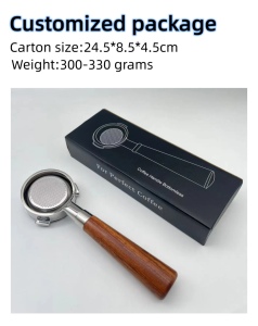 Portafiltro de Café Manual de Acero Inoxidable 304 de 51 mm, 54 mm, 58 mm, con <span class=keywords><strong>Mango</strong></span> de Madera E61, Estilo <span class=keywords><strong>Delonghi</strong></span> Naked, Ecológico - Product Image 6