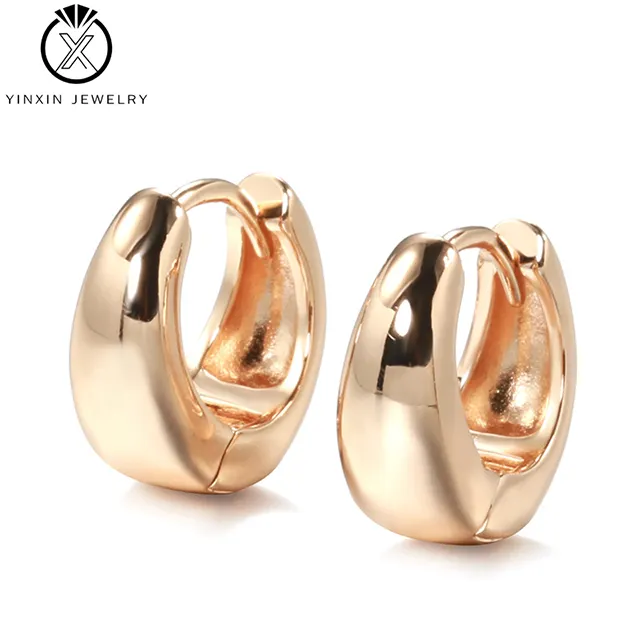 YiXin Jewelry High Quality Earrings Circle Ring Hip Hop Glossy Ear Buckles For Women Hypoallergenic Fashion Wholesale Jewelry