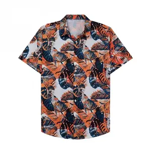 2023 Men's Hawaiian Shirt Set Hawaiian Creation Sublimation Print Men's Hawaiian Beach Shirt