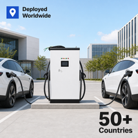 Nouvelle station de recharge pour véhicules électriques à montage au sol, double pistolet, 22 kW DC, chargeur intelligent pour voitures électriques OCPP