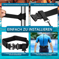 Ceinture de Résistance Personnalisable pour la Natation avec Logo, Ceinture de Traction en Néoprène avec Cordon Élastique, Kit d'Entraînement Stationnaire pour Piscine