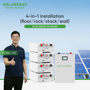 GSL ENERGY 10Kw 锂电池 51.2V 205Ah LFP 电池 立式机架式 可堆叠壁挂式 太阳能 Lifepo4 电池 - Product Image 1