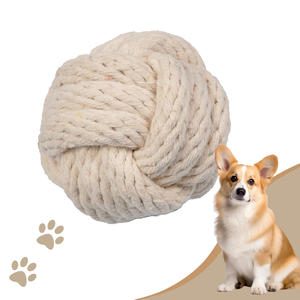 Vendite dirette in fabbrica di palle giocattolo in corda di cotone per animali domestici e giocattoli da masticare. Pulire i denti, interagire e alleviare la noia. Colori personalizzati - Product Image 1