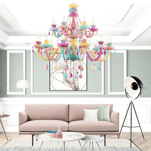 Plafonnier en verre coloré Macarone pour enfants, décoration chaleureuse et confortable, <span class=keywords><strong>lustre</strong></span> en cristal pour enfants - Product Image 3
