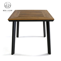Table de buffet en plastique et aluminium de bonne qualité, meubles de jardin, patio, maison, salle à manger moderne, tables d'extérieur en bois