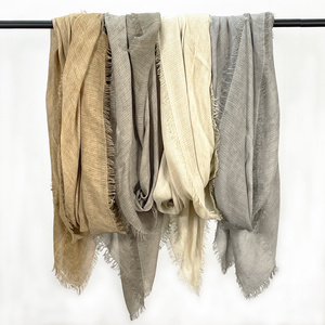 Écharpe en tricot de rayonne à texture Keffiyeh koweïtienne teinte sur mesure 2026, châles tissés, turban <span class=keywords><strong>hijab</strong></span> en viscose et voile de coton pour femmes musulmanes - Product Image 4