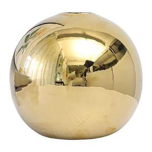 Jarrón de cerámica dorado electrochapado para plantas y flores - Product Image 2