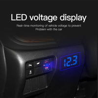 Chargeur de voiture double USB pour Honda 12V 24V avec voltmètre numérique LED, chargeur rapide pour téléphone portable, accessoire de voiture