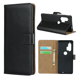 Étui portefeuille en cuir véritable pour <span class=keywords><strong>Moto</strong></span> Edge Plus, housse à rabat pour téléphone portable avec béquille et porte-cartes - Product Image 6