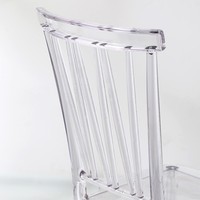 PurelyFeel mariage transparent pc acrylique chaise fourche chaise arrière hôtel salle de bal en plastique princesse cristal chaise de salle à manger