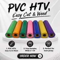 Glanzende PVC HTV hittetransferfolie met kleverige achterkant, makkelijk te verwijderen vinylrol voor T-shirt kleding bedrukking Renlitong