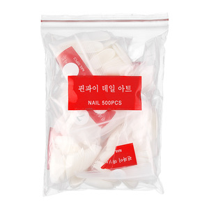 Hot Selling 500pcs/bag 21 <b>Models</b> Transparent Natural ABS French Style Full Cover Nails Nail Tips Square Stiletto Pre-designed - Product Image 6