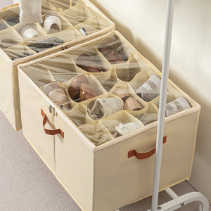 Non-Woven Fabric <b>Space</b>-<b>Saving</b> Dustproof <b>Shoe</b> Cabinet Boots <b>Shoe</b> <b>Storage</b> Bag Transparent Foldable <b>Shoe</b> Bag - Product Image 5
