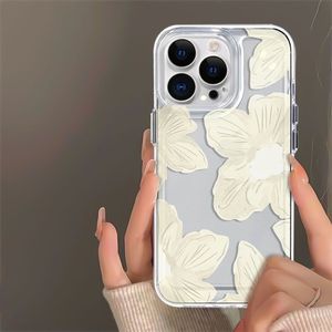 เคสโทรศัพท์มือถือ TPU ลายดอกไม้สีขาวสุดหรูสำหรับ iPhone x XR XS <span class=keywords><strong>11</strong></span> 12 13 14 15 16 17 PRO MAX AIR - Product Image 3