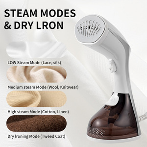 Vaporizador de Ropa Portátil para Eliminar Arrugas Profundas, Vaporizador de Mano para el Hogar de 1500 W, Vaporizador de Ropa Portátil con Tanque de Agua de 250 ml, Vaporizador de Telas de Viaje - Product Image 1
