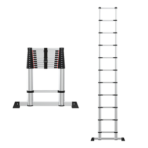 Échelles télescopiques pliantes en aluminium à double marche de 2,6 m, <span class=keywords><strong>3</strong></span>,2 m et <span class=keywords><strong>3</strong></span>,8 m - Product Image 1