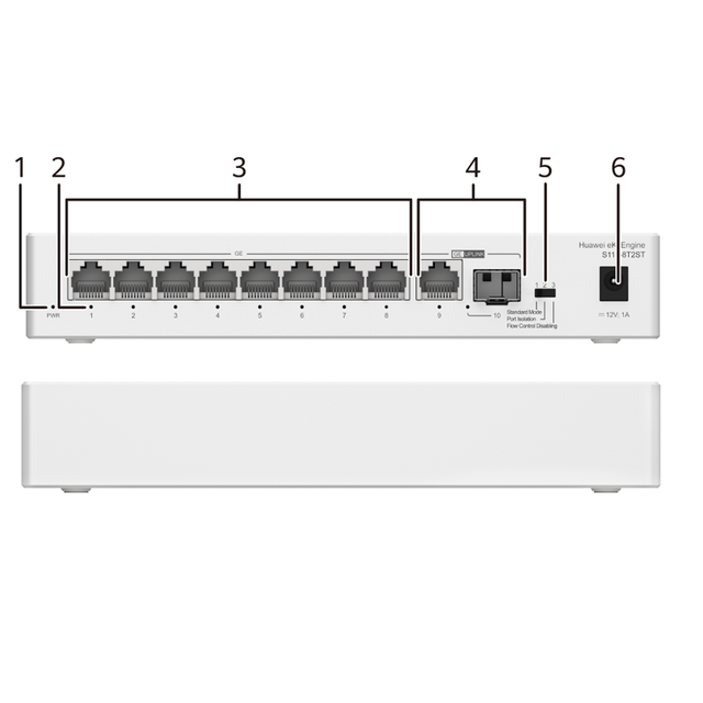 Original S110-8T2ST 98012199 sfp switch with 8*10/100/1000BASE-T ports, 1*GE SFP port, 1*10/100/1000BASE-T port