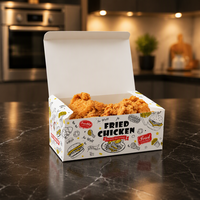 Pochettes en kraft écologiques personnalisées pour poulet frit, sushi, seau de restauration rapide, emballage facile à emporter, recyclable et biodégradable