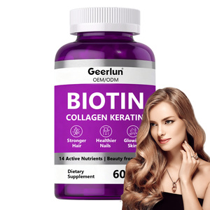 OEM Toptan Kolajen Keratin 14'ü 1 Arada Takviye Edici Cilt Esnekliğini Artırır Saçları ve Tırnakları Besler Biotin Kapsülleri - Product Image 1