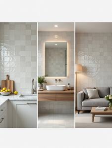 Azulejos Zellige Marroquíes Hechos a Mano, 4x4 Pulgadas, Blancos, 10x10cm, Azulejos Personalizados para Cocina, Baño, Paredes, Terracota Artesanal - Product Image 2