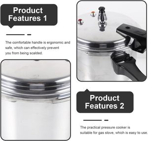 Olla a Presión Pequeña de Aleación de Aluminio con Fondo Magnético, Tamaños 3L, 4L, 5L, 7L, 9L, 11L, 13L, 17L para Cocina de Gas e Inducción - Product Image 5