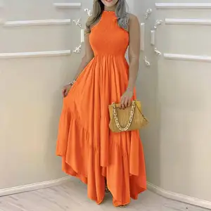 Factory Yellow Ladies Dress Party Wear Dresses For Women Women's Clothing Dress For Wholesales