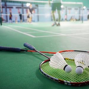 Surface intérieure et extérieure de plancher de sports utilisée par cour de badminton d'unité centrale de silicium - Product Image 1