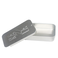 Ventes chaudes, boîte à glissière en métal rectangulaire de 10 g, qualité alimentaire, durable, pour baume à lèvres, logo personnalisé, mini boîtes à glissière pour bonbons à la menthe