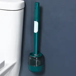 OEM Sikat Pembersih Toilet Silikon Terpasang Di Dinding dengan Dispenser Sabun untuk Kamar Mandi, Pembersih Toilet Dalam Mangkuk