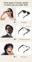 Lunettes Intelligentes VALDUS 2026 pour Hommes et Femmes avec Caméra, Lunettes de Soleil Vidéo Intelligentes, Enregistrement Vocal, Transfert WiFi, Appel BT, Lunettes Intelligentes VIS04