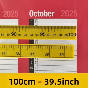 Righello in Plastica 100 cm <span class=keywords><strong>1</strong></span> m Strumento di Misurazione per Insegnamento e Sartoria Righello Bifacciale con Scala in Pollici - Product Image 3