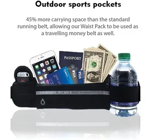 Ceinture de sport imperméable Oxford légère avec logo personnalisé sac banane pour <span class=keywords><strong>téléphone</strong></span> portable sac banane multifonction pochette de ceinture - Product Image 6