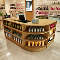 Comptoir de caisse multifonctionnel en bois d'occasion, bureau de réception commercial pour supermarché, magasin de proximité et de vêtements