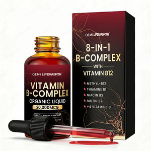 Complesso Vitaminico <span class=keywords><strong>B</strong></span> di Lifeworth, Acido Pantotenico B5 |   B12 Metilcobalamina |   Tiamina B1 |   Niacinamide B3 - Gocce Liquide Complesso <span class=keywords><strong>B</strong></span> - Product Image 2