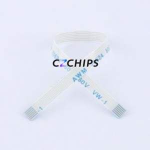 FFC-0.5-6P-100mm FFC Cable (Flexible Flat Cable) P=0.5mm Connector 6P 0.5mm 0.3mm Non-Inverting - Product Image 1
