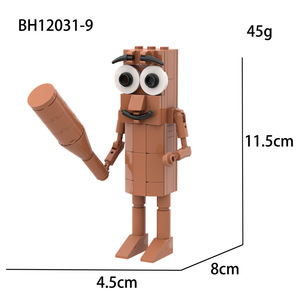 2025 sản phẩm mới tung tung sahur thanh gỗ con người trừu tượng khối xây dựng đồ chơi và đồ trang trí Quái Vật lắp ráp đồ chơi cho trẻ em - Product Image 5